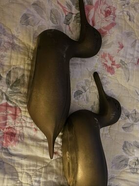 Vintage Pair Of Brass Ducks, Solid brass Large Size, Both 8" X 4.5"